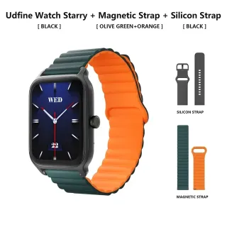 Udfine Watch Starry 1.8” HD Display Bluetooth Call Alexa Smartwatch Double Straps